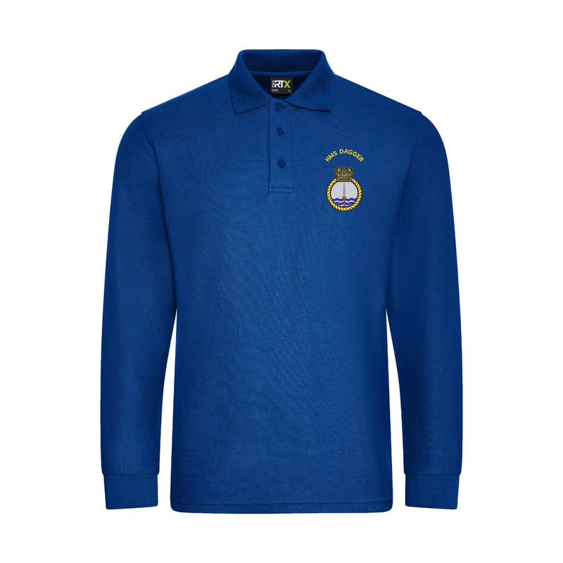 HMS Dagger Long Sleeve Polo Shirt