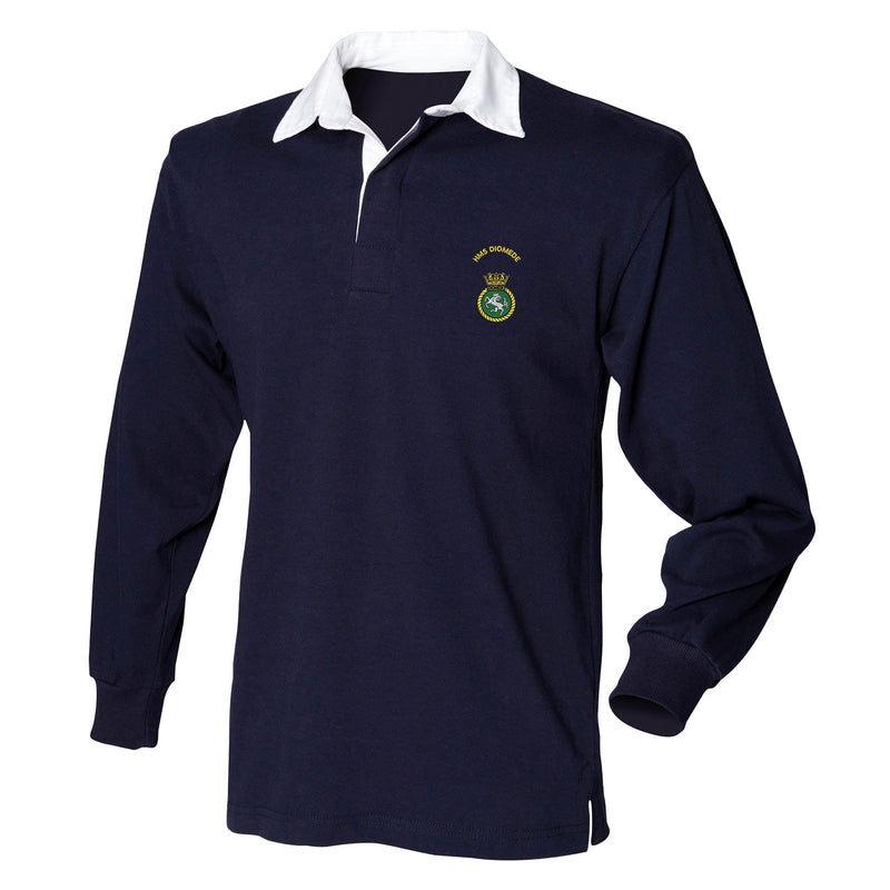HMS Diomede Front Row Long Sleeve Rugby Shirt