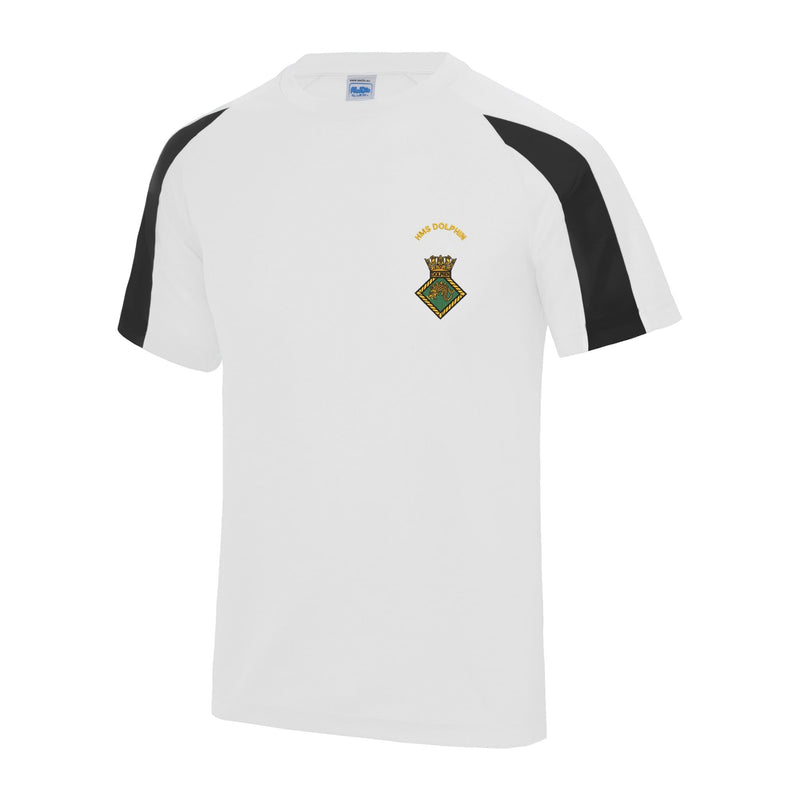 HMS Dolphin Contrast Polyester T-Shirt