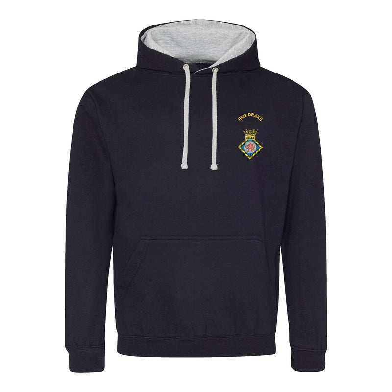 HMS Drake Varsity Contrast Hoodie