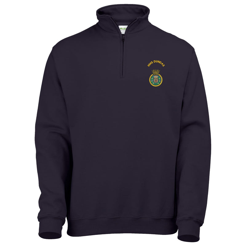 HMS Dundas Quarter Zip Sweatshirt