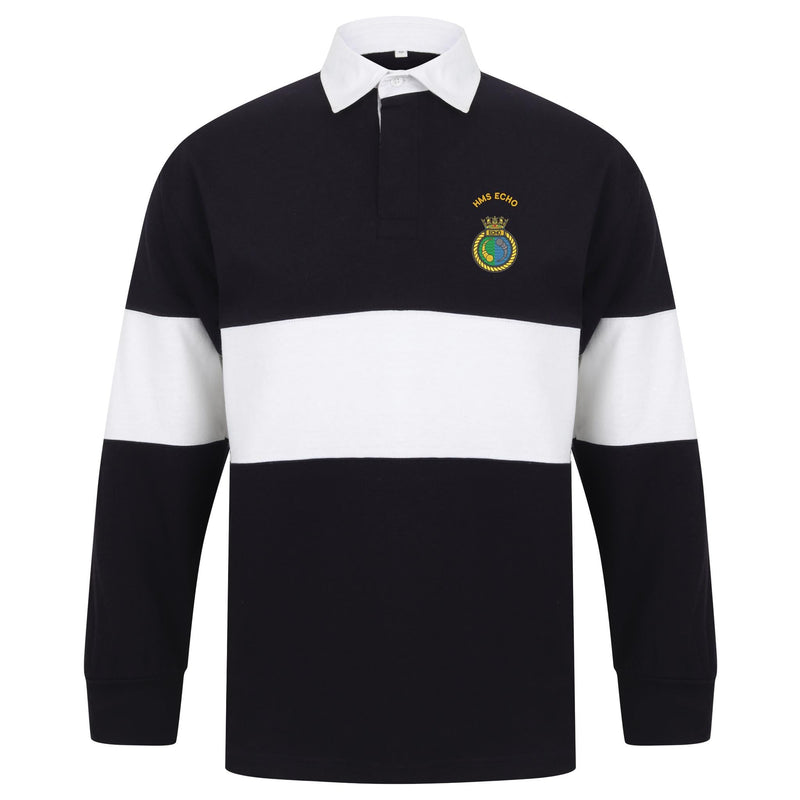 HMS Echo Long Sleeve Panelled Rugby Shirt