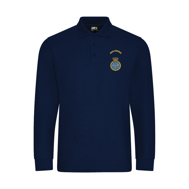 HMS Eskimo Long Sleeve Polo Shirt