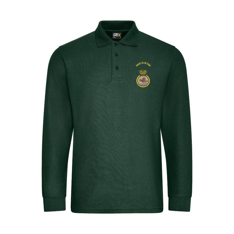 HMS Exeter Long Sleeve Polo Shirt