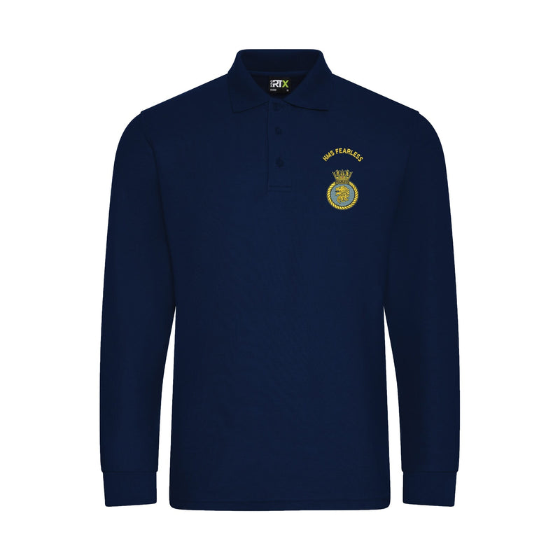 HMS Fearless Long Sleeve Polo Shirt