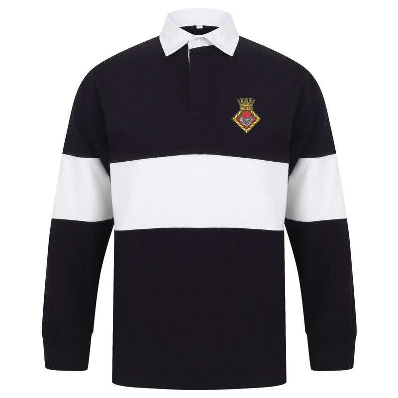 HMS Flying Fox Front Row Long Sleeve Panelled Rugby Shirt