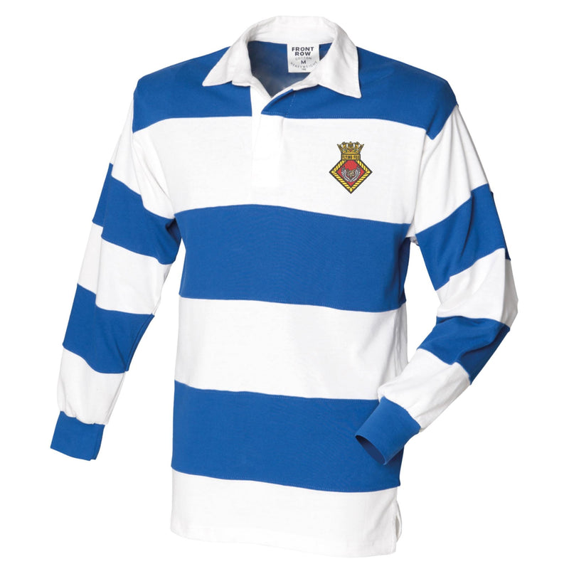 HMS Flying Fox Front Row Sewn Stripe Long Sleeve Rugby Shirt