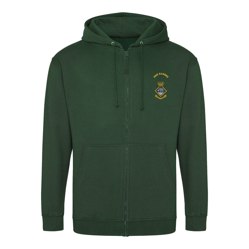 HMS Ganges Zipped Hoodie