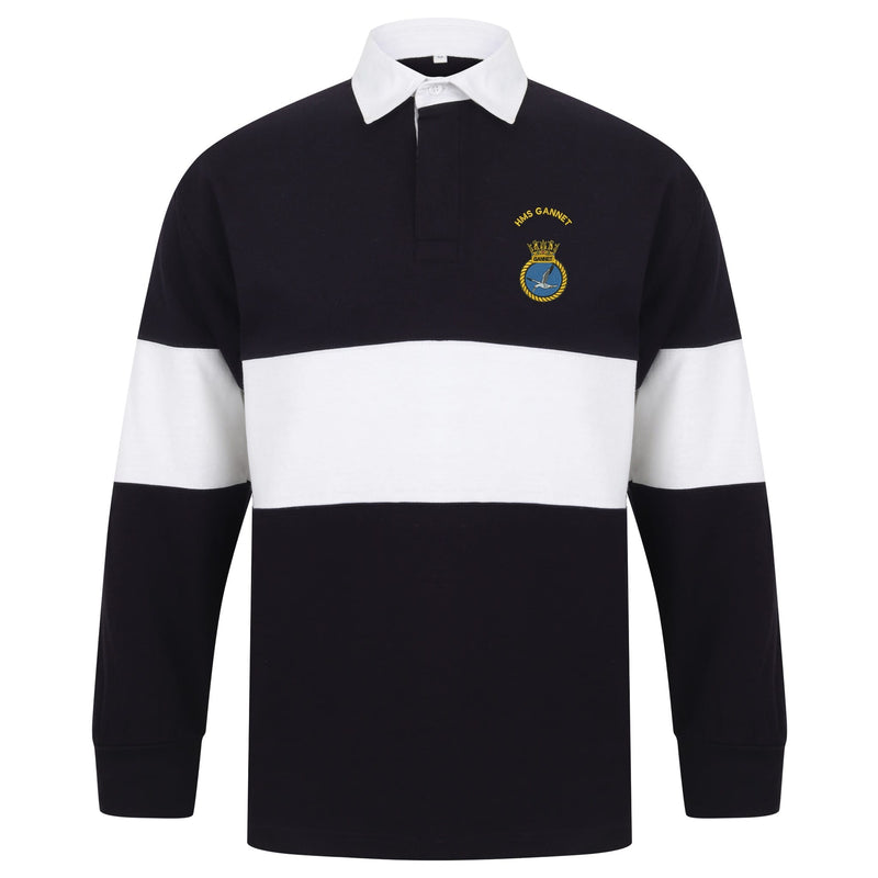 HMS Glamorgan Long Sleeve Panelled Rugby Shirt