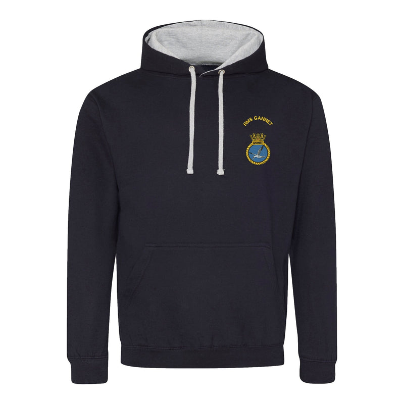 HMS Gannet Varsity Contrast Hoodie