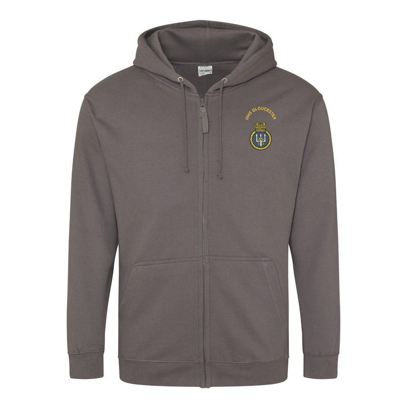 HMS Gloucester Zipped Hoodie