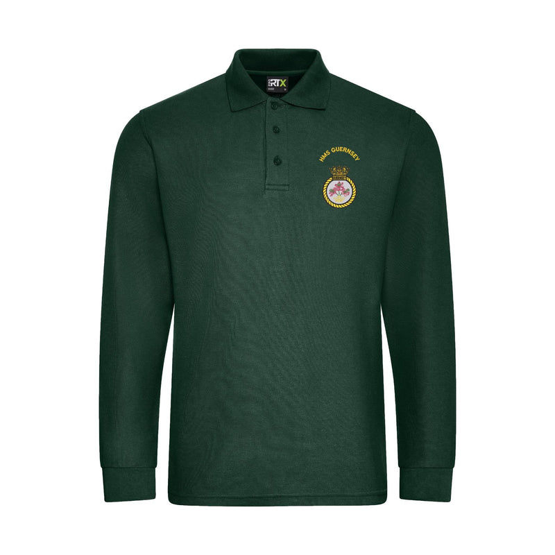 HMS Guernsey Long Sleeve Polo Shirt