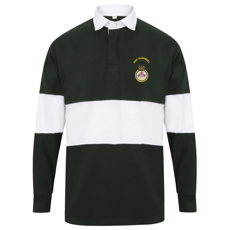 HMS Guernsey Long Sleeve Panelled Rugby Shirt