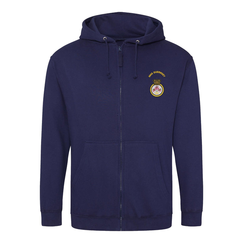 HMS Guernsey Zipped Hoodie