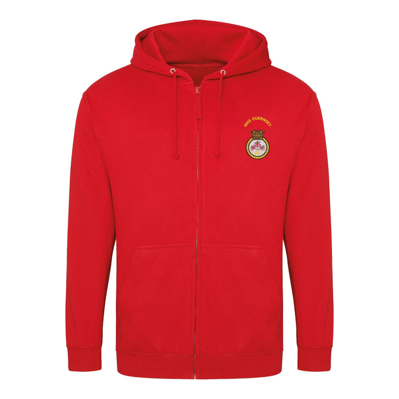 HMS Guernsey Zipped Hoodie