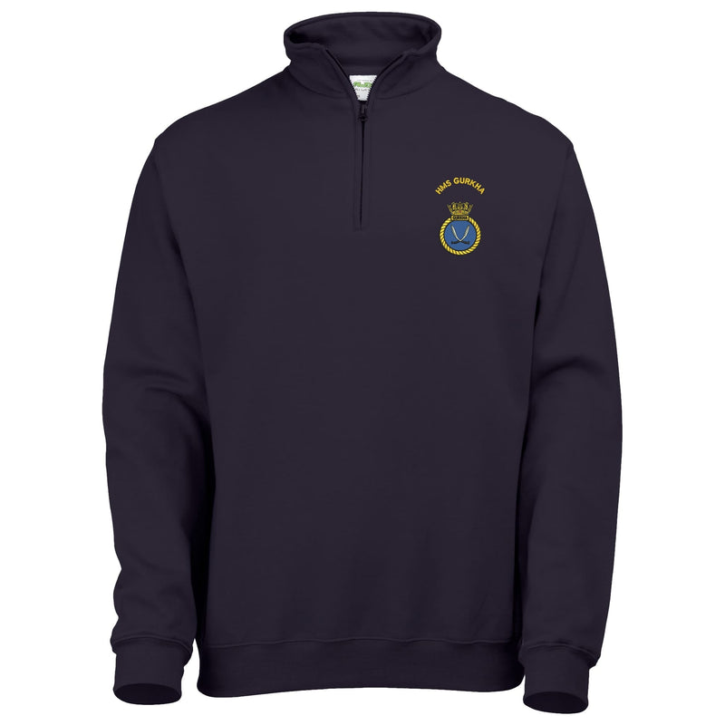 HMS Gurkha Quarter Zip Sweatshirt