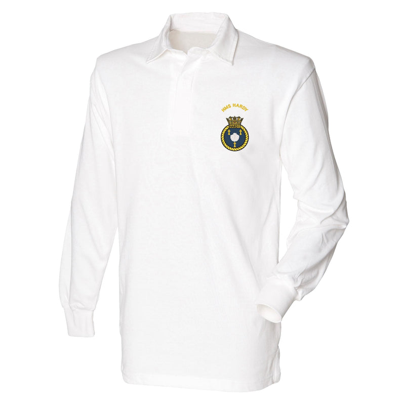 HMS Hardy Front Row Long Sleeve Rugby Shirt