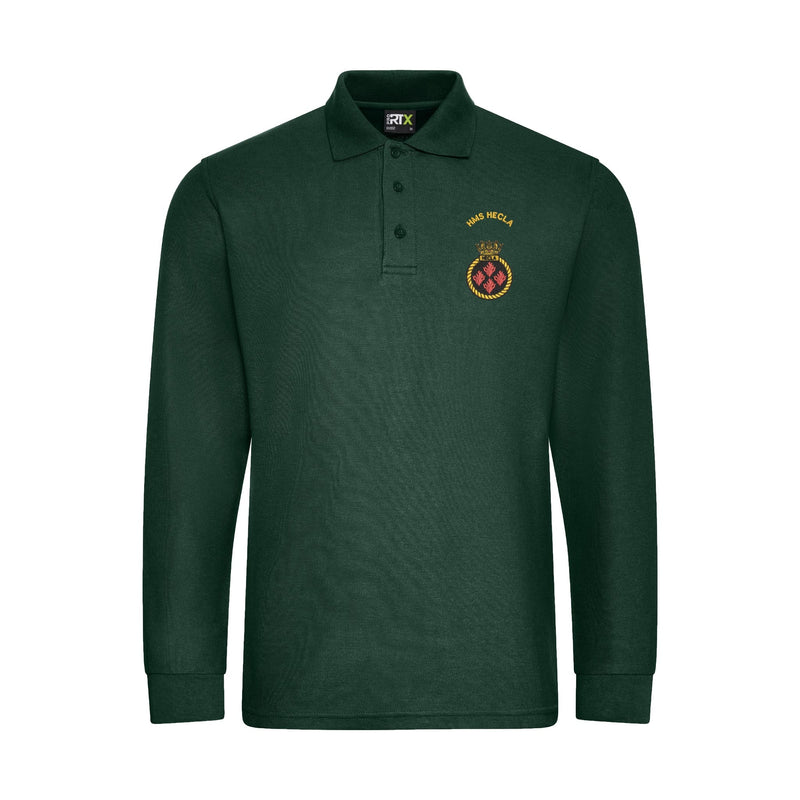 HMS Hecla Long Sleeve Polo Shirt