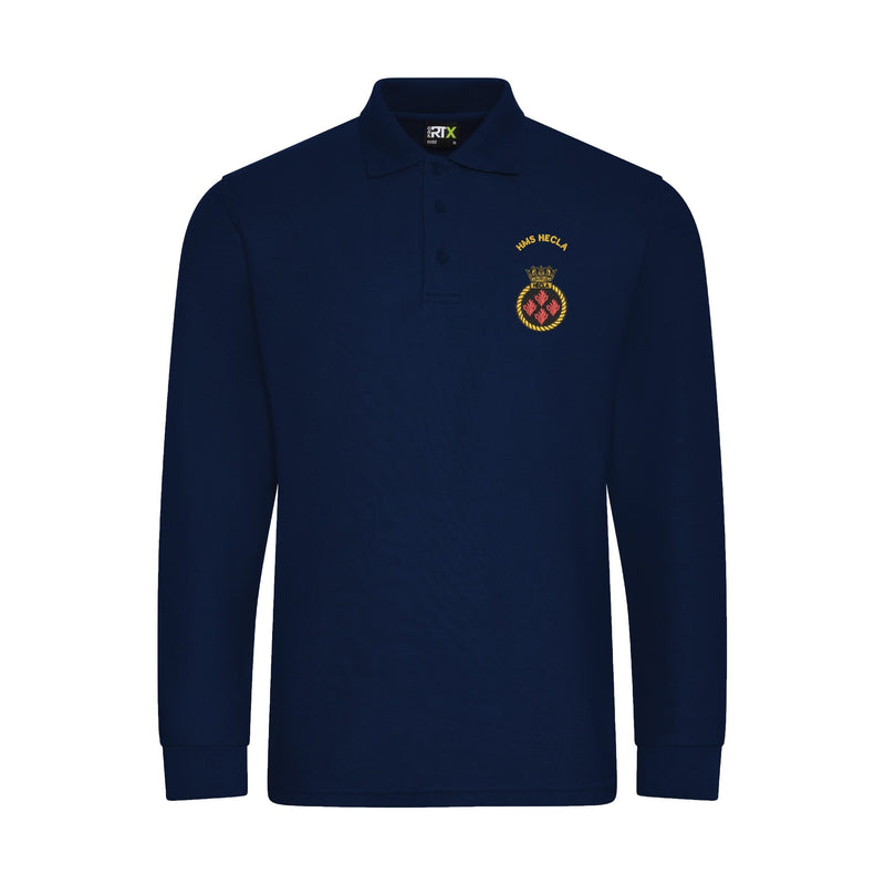 HMS Hecla Long Sleeve Polo Shirt