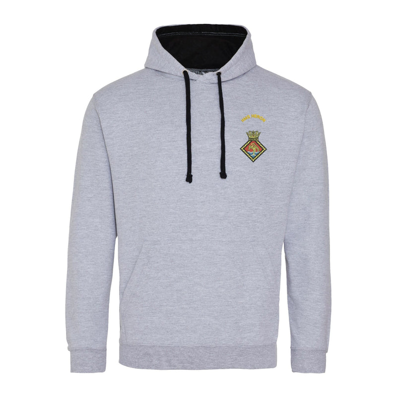 HMS Heron Varsity Contrast Hoodie