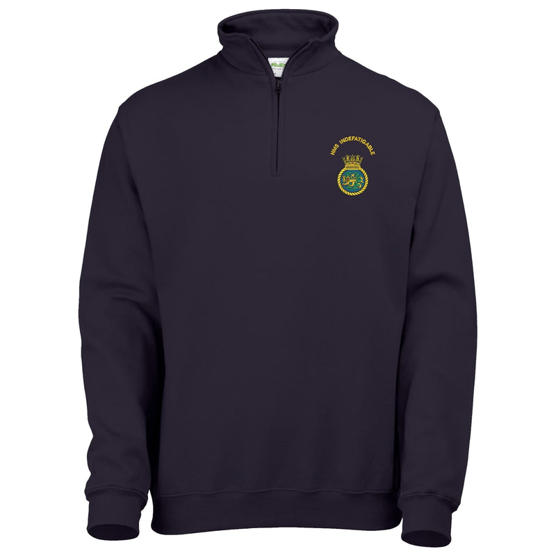 HMS Indefatigable Quarter Zip Sweatshirt