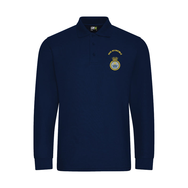 HMS Invincible Long Sleeve Polo Shirt