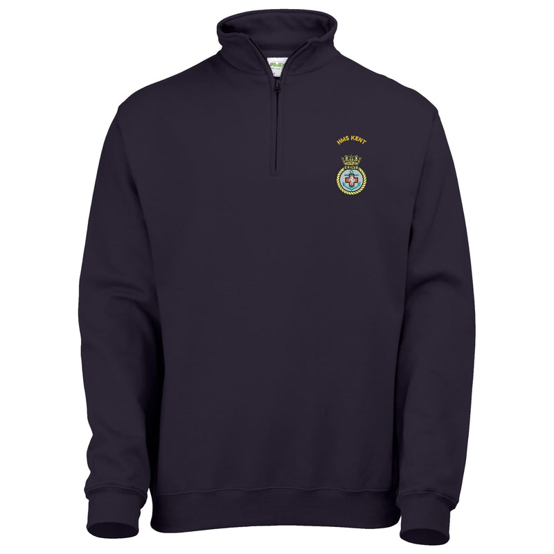 HMS Kent Quarter Zip Sweatshirt