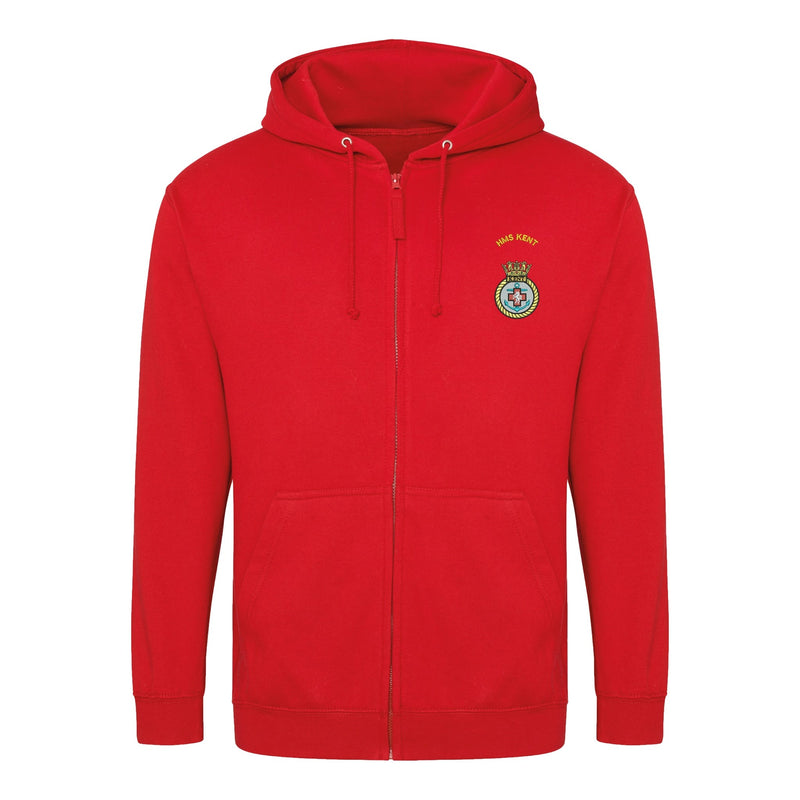 HMS Kent Zipped Hoodie