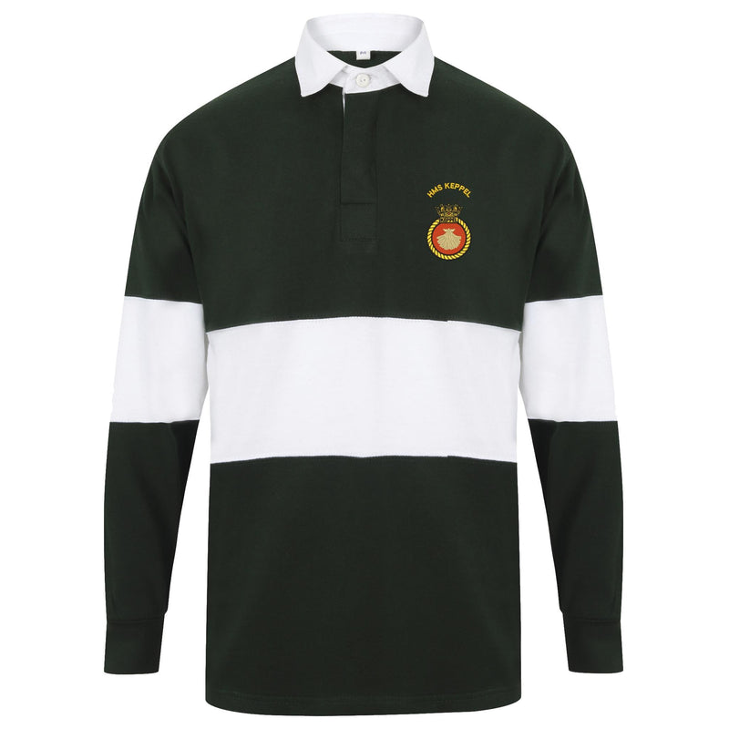 HMS Keppel Front Row Long Sleeve Panelled Rugby Shirt