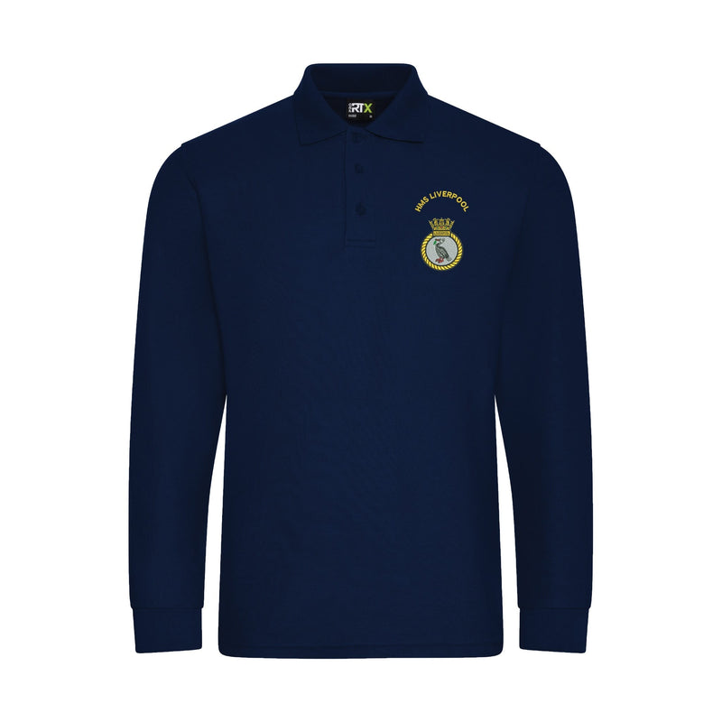 HMS Liverpool Long Sleeve Polo Shirt