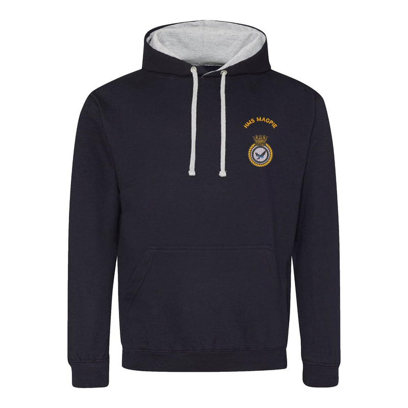 HMS Magpie Varsity Contrast Hoodie