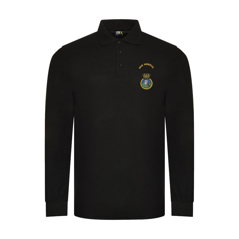 HMS Minerva Long Sleeve Polo Shirt