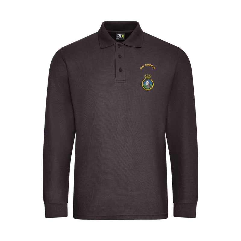 HMS Minerva Long Sleeve Polo Shirt