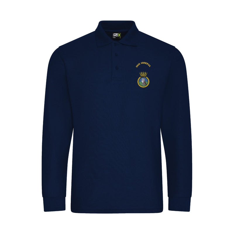 HMS Minerva Long Sleeve Polo Shirt