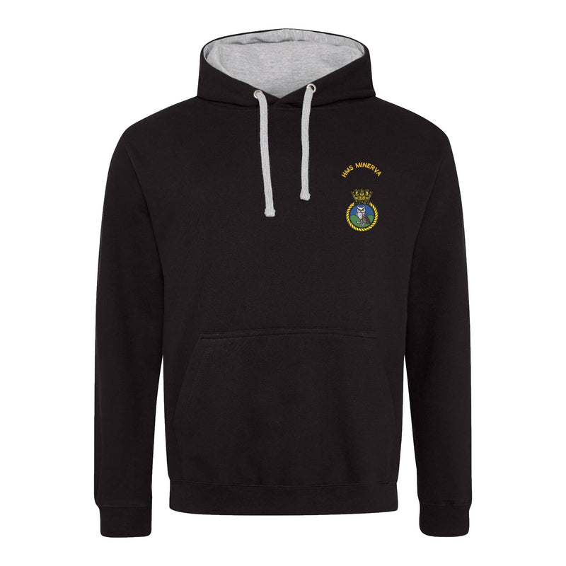 HMS Minerva Varsity Contrast Hoodie