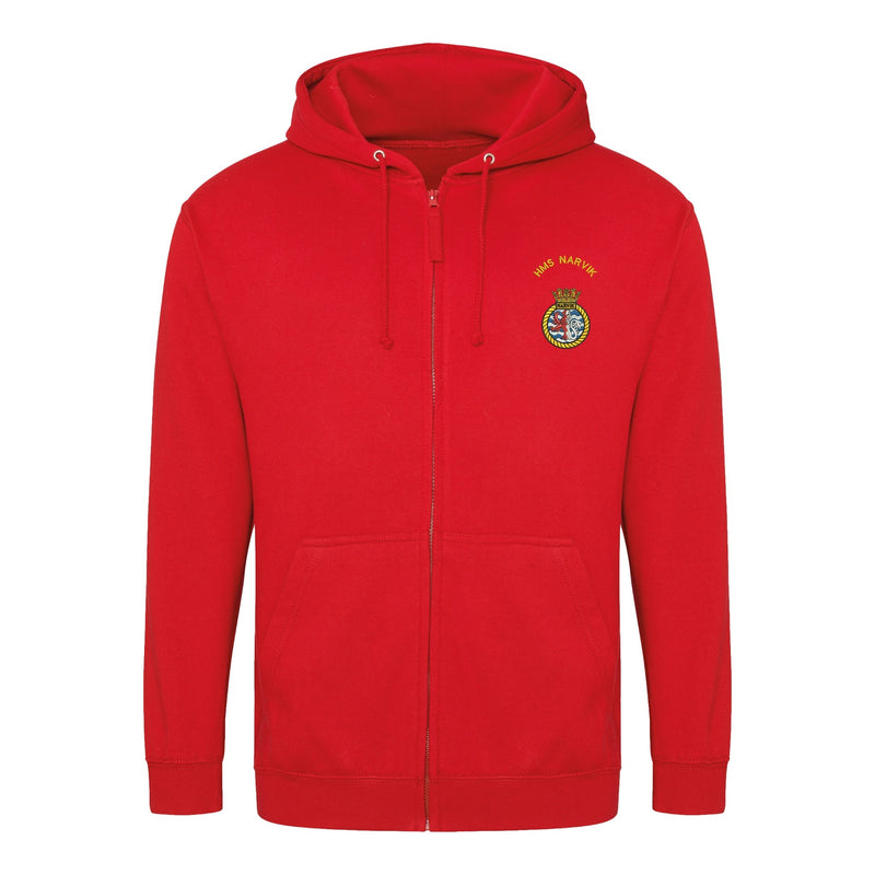 HMS Narvik Zipped Hoodie