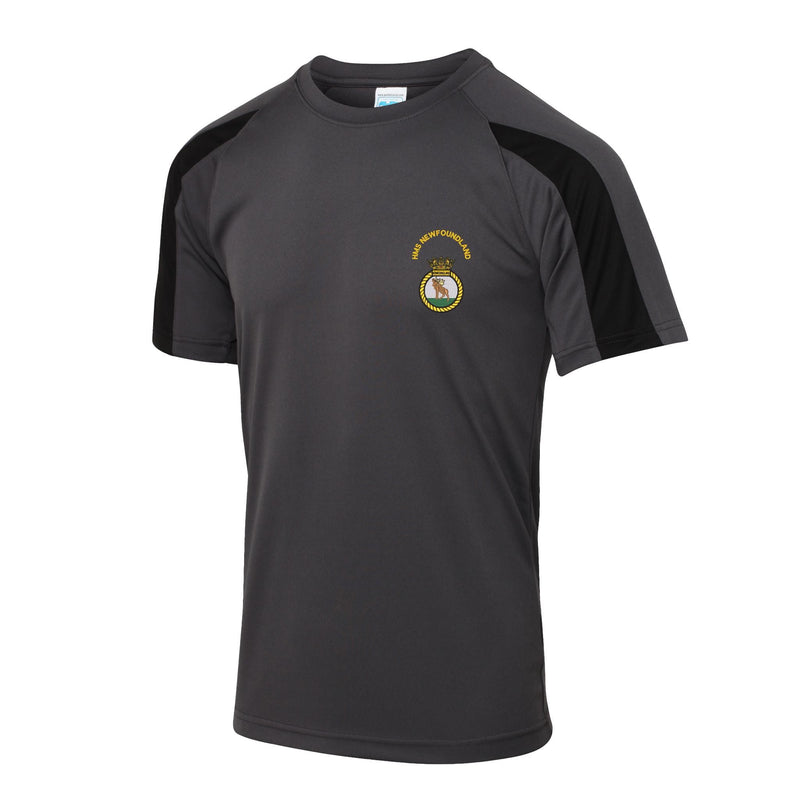 HMS Newfoundland Contrast Polyester T-Shirt