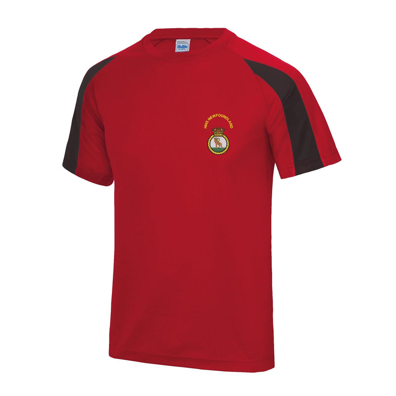 HMS Newfoundland Contrast Polyester T-Shirt