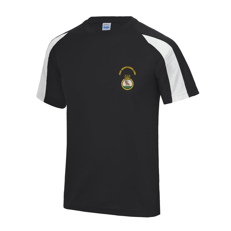 HMS Newfoundland Contrast Polyester T-Shirt