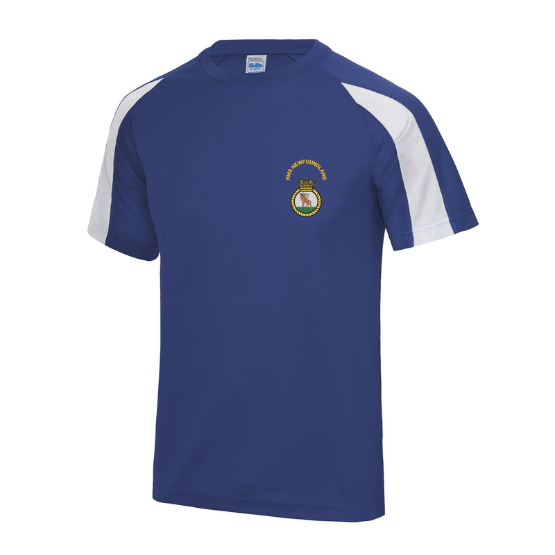 HMS Newfoundland Contrast Polyester T-Shirt
