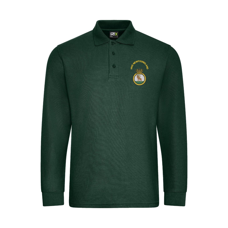 HMS Newfoundland Long Sleeve Polo Shirt