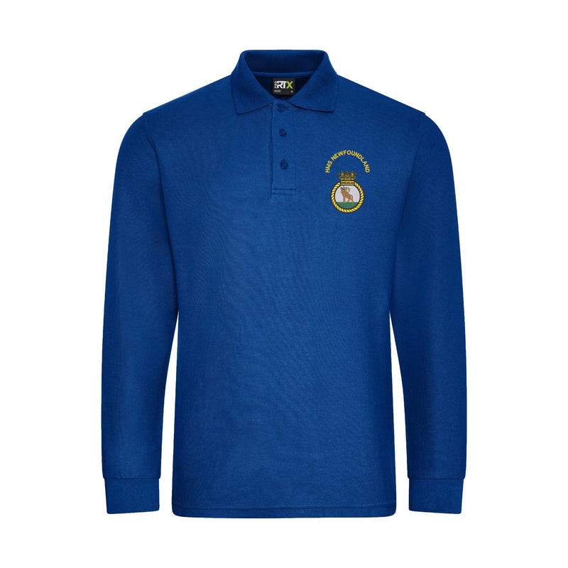 HMS Newfoundland Long Sleeve Polo Shirt