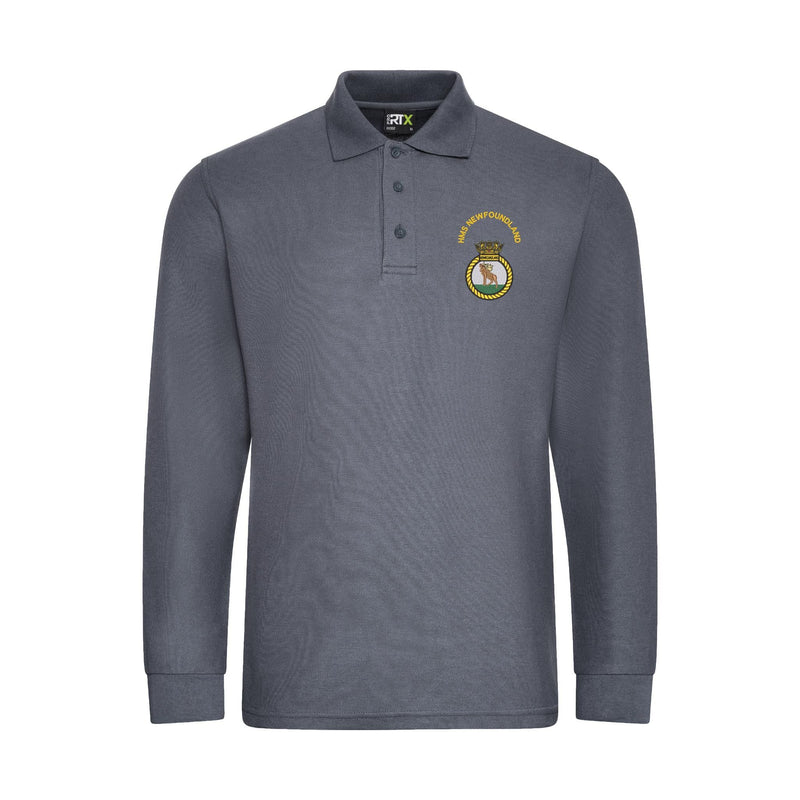 HMS Newfoundland Long Sleeve Polo Shirt