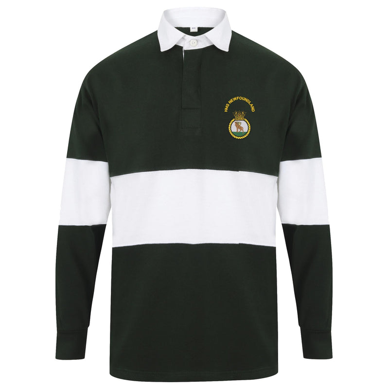 HMS Newfoundland Front Row Long Sleeve Panelled Rugby Shirt