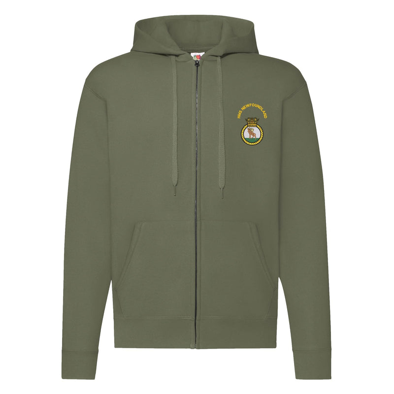 HMS Newfoundland Zipped Hoodie