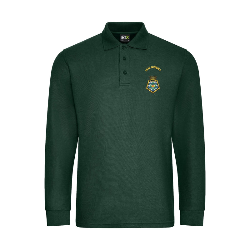HMS Nigeria Long Sleeve Polo Shirt