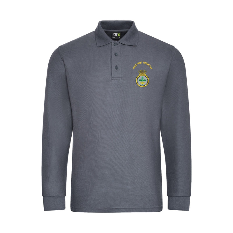 HMS Nottingham Long Sleeve Polo Shirt