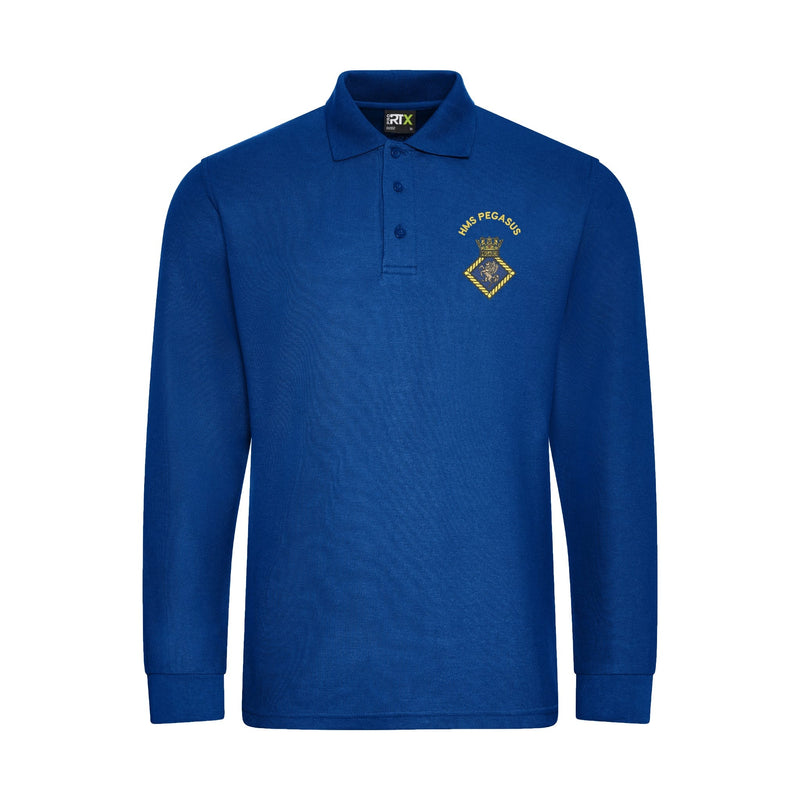 HMS Pegasus Long Sleeve Polo Shirt