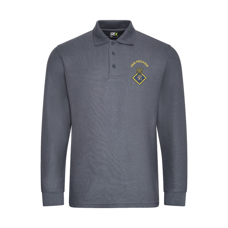 HMS Pegasus Long Sleeve Polo Shirt