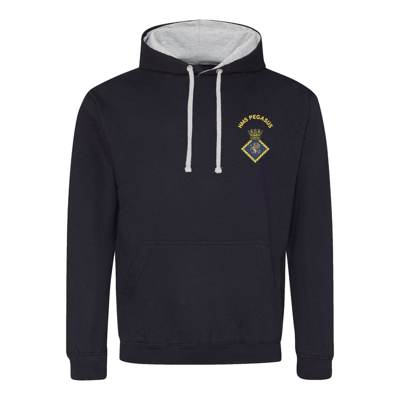 HMS Pegasus Varsity Contrast Hoodie